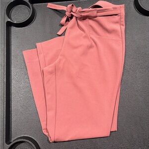 Women's Pink Tie-Waist Pants